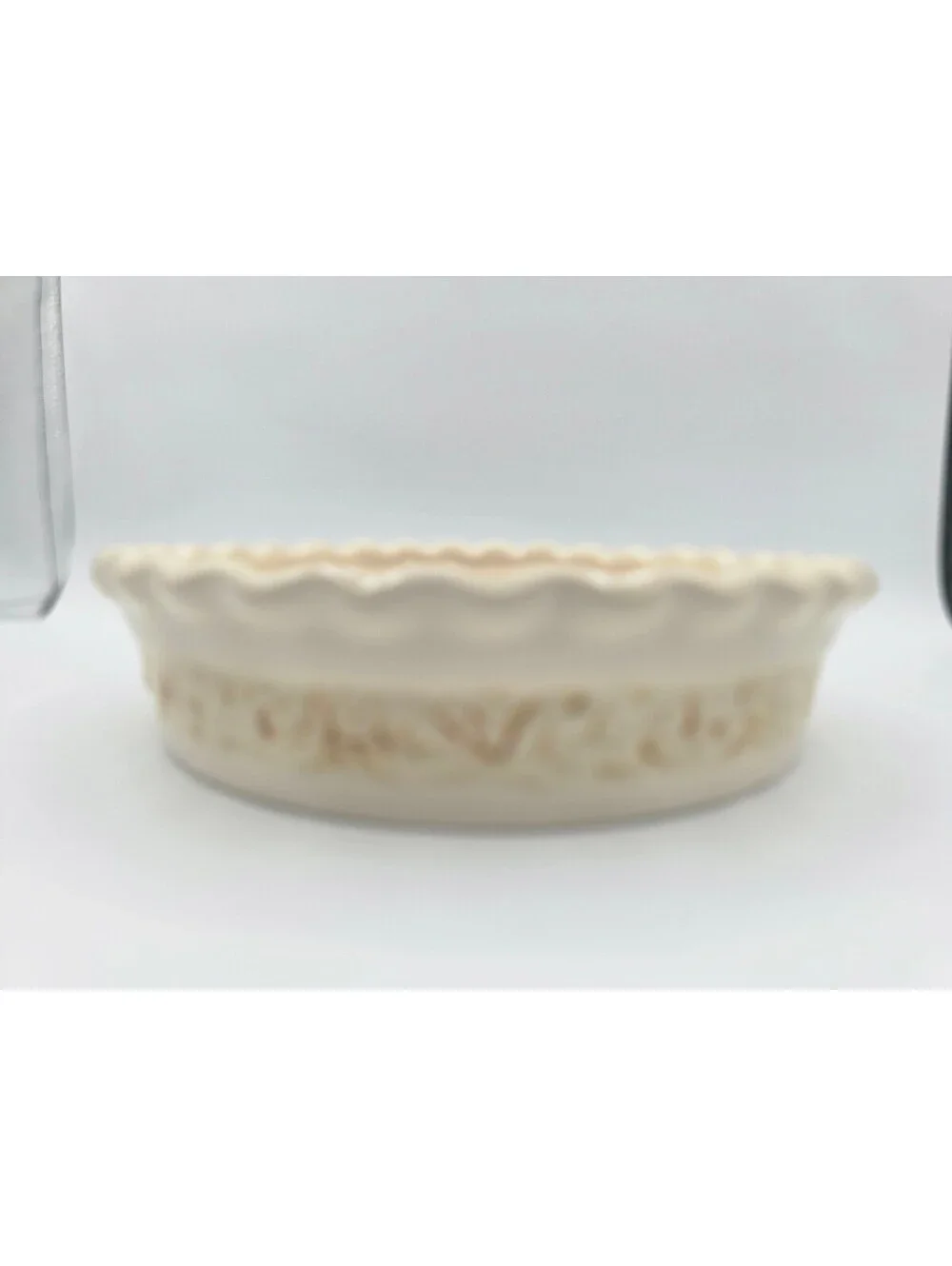 Vintage Americana Arts & Crafts Thanksgiving Pie Dish Attrib Russ Berrie